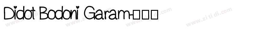Didot Bodoni Garam字体转换